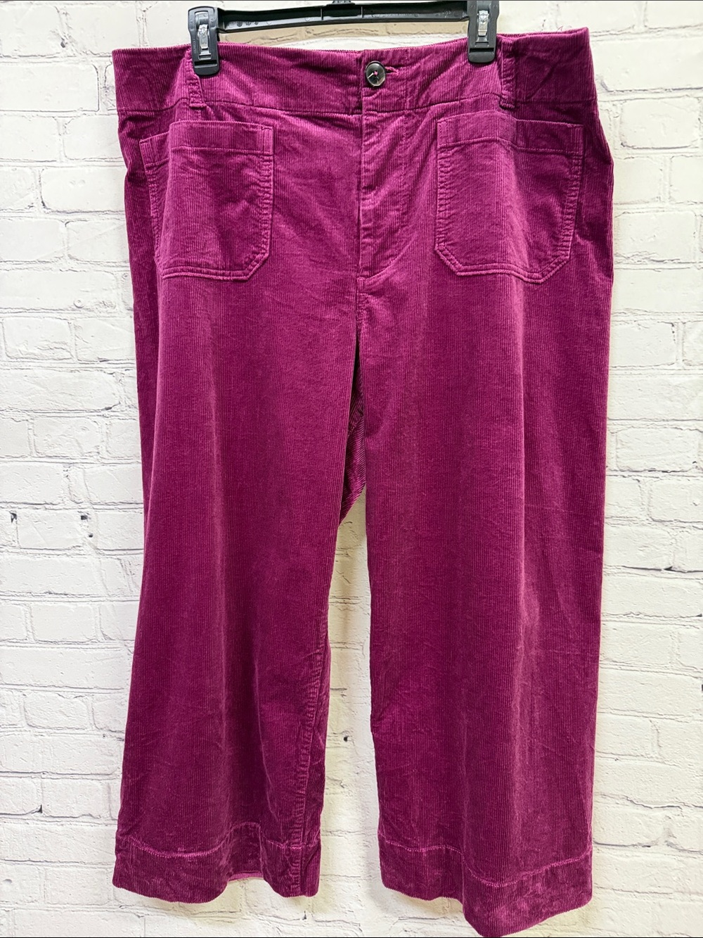 Anthropologie Maeve The Colette Corduroy Cropped Wide Leg Pants size 18w